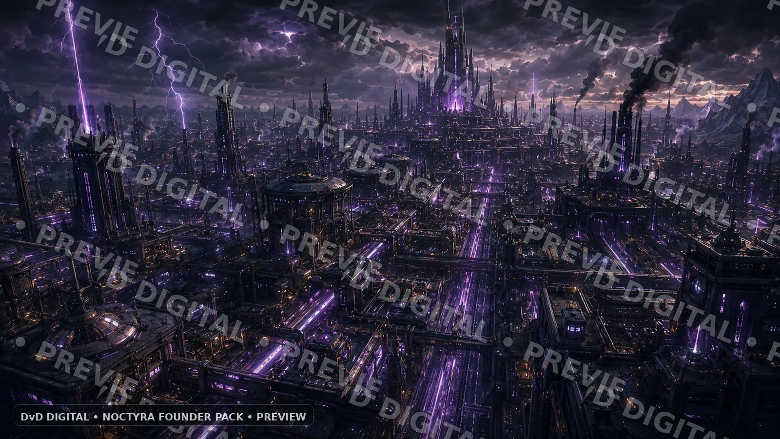 Noctyra Founder Pack preview — Tenebris Plateau — Industrial Heartlands