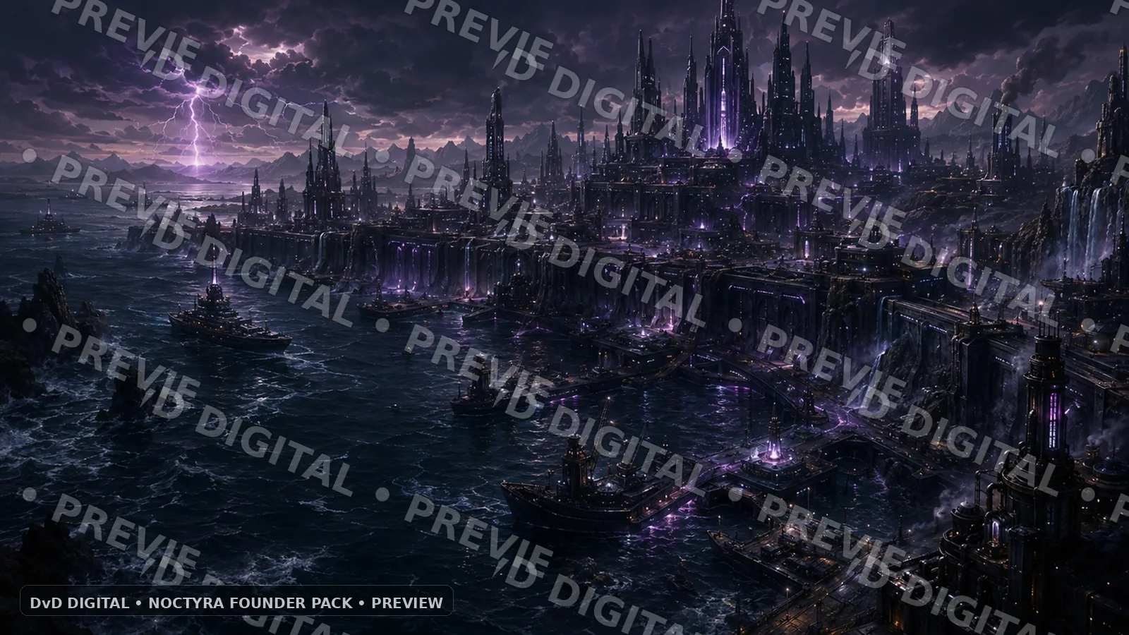 Noctyra Founder Pack preview — Duskward Coast — Fortified Shorelines