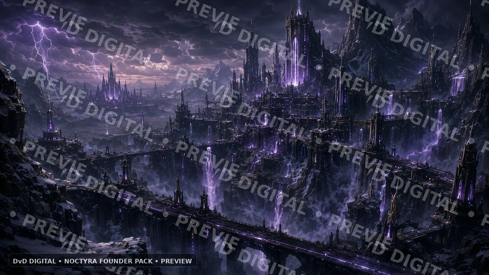 Noctyra Founder Pack preview — Veilstone Peaks — Mountain Strongholds